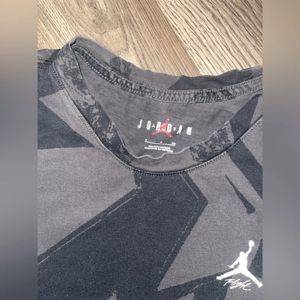 Jordan Black and Gray Geometric Tee